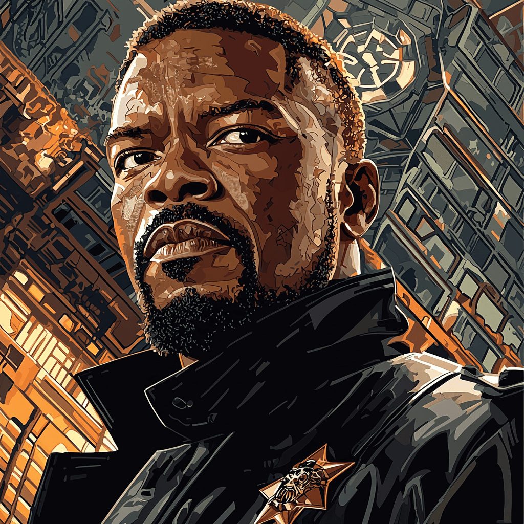 Samuel L. Jackson: The Commanding Fury Of Cinema Number Painting