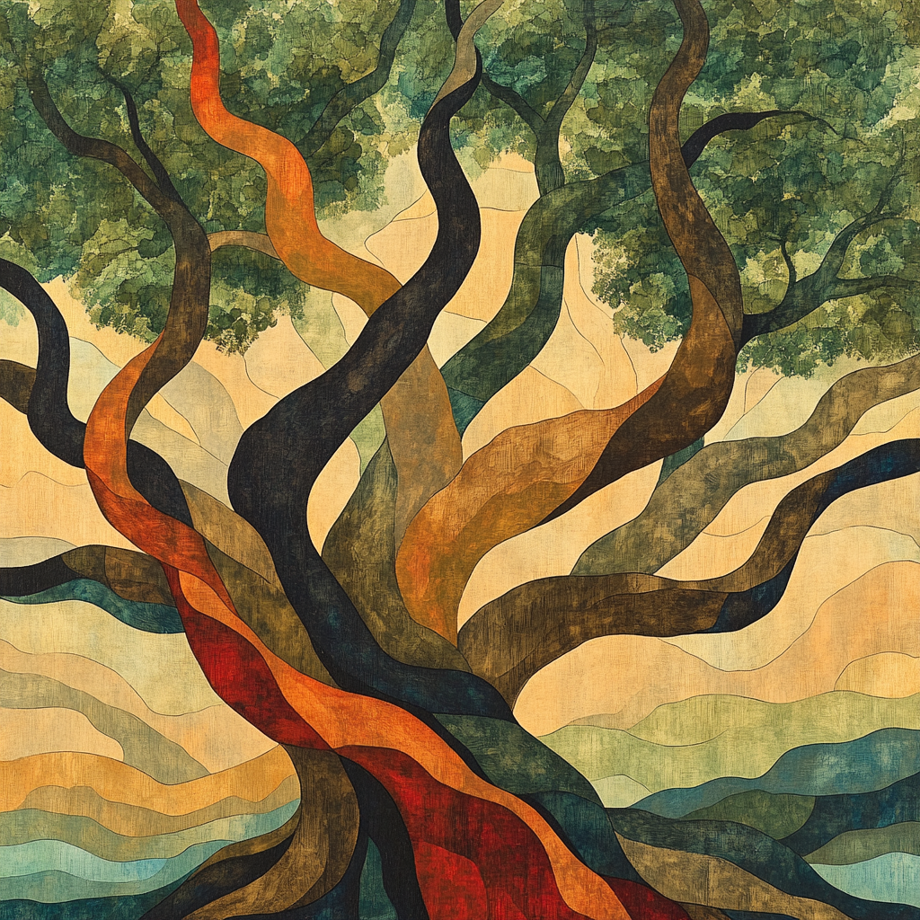 Nandalal Bose Inspired Echoes Of The Banyan Number painting