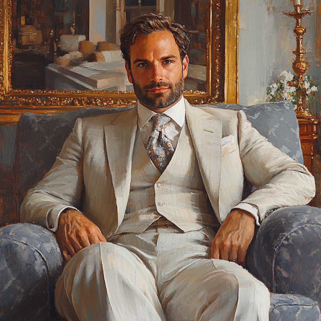 John Singer Sargent Inspired Prominent Architect DIY paint by numbers