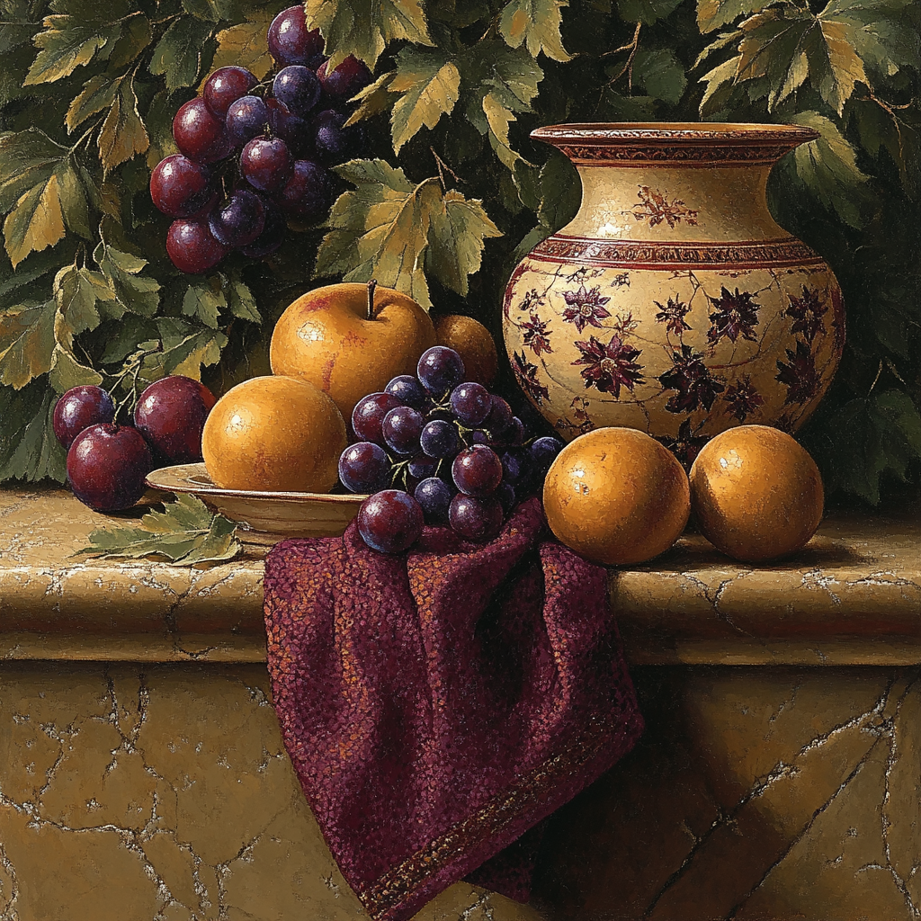 Francisco De Zurbaran Inspired Still Life With Fruit Paint by numbers kits