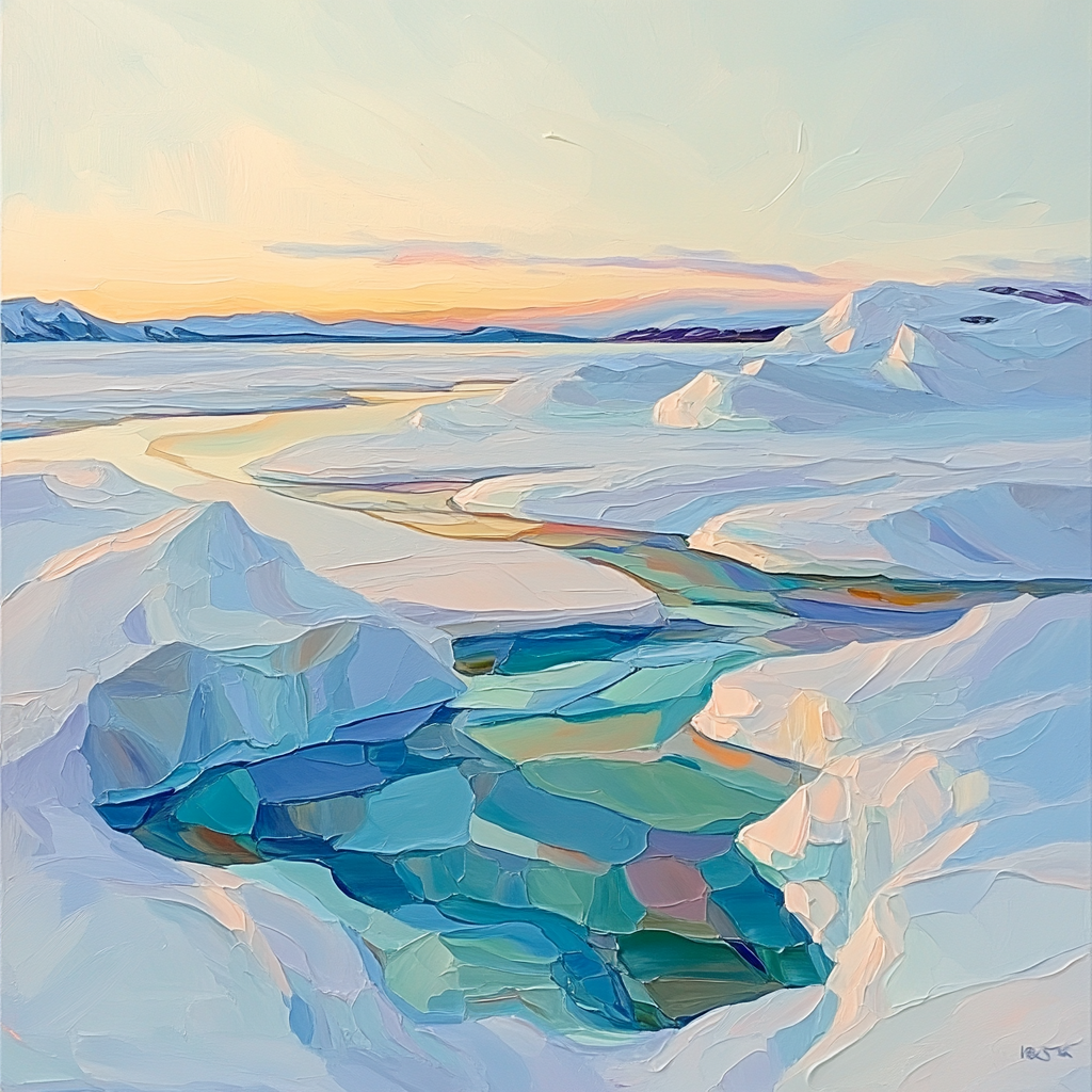 A.Y. Jackson Inspired Arctic Blue Noon painting number kit