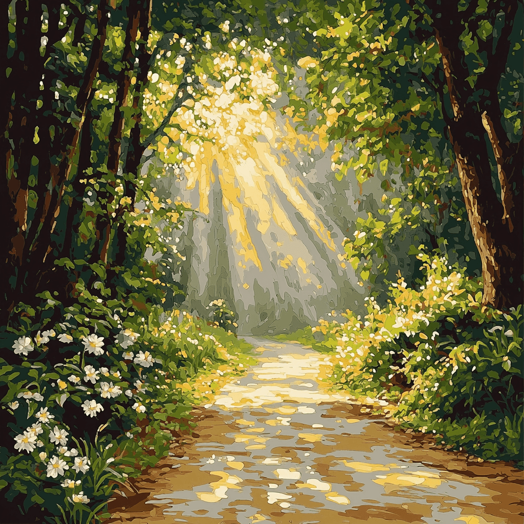 Johannes Vermeer Inspired Vermeer's Gentle Garden Path Paint By Numbers