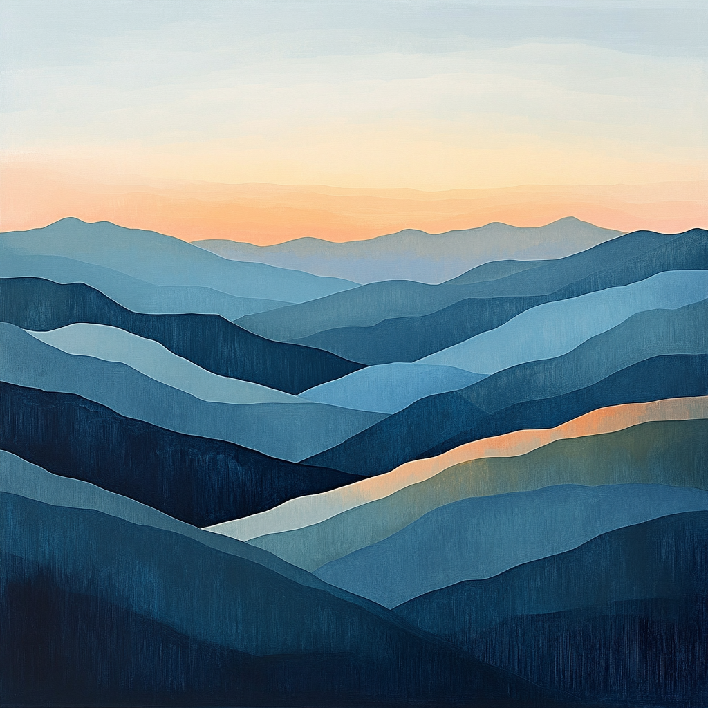 Paul Cézanne Inspired Mountain Dawn Paint by numbers kits