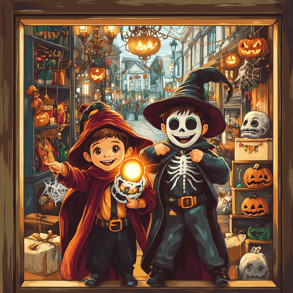 Enchanted Costume Shop Window painting number kit