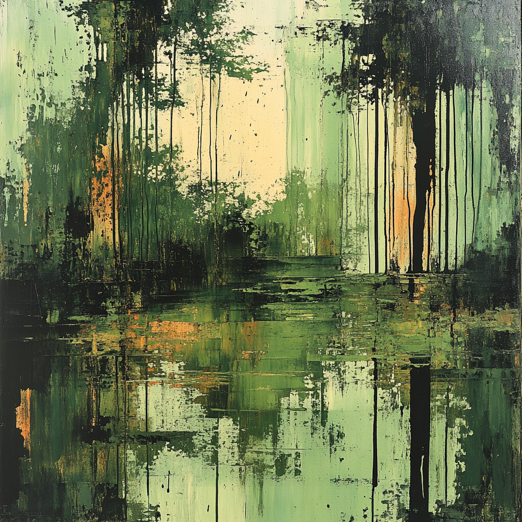 Jackson Pollock Inspired Forest Rhythm Painting by numbers kit