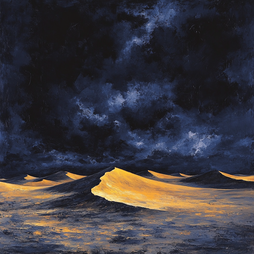 Francisco Goya Inspired Phantom Dunes Beneath Brooding Twilight Painting by numbers kit