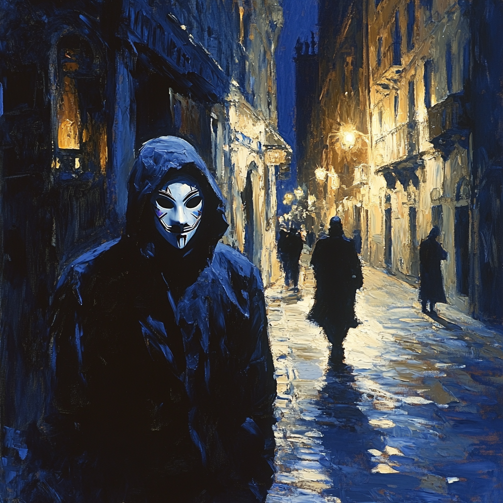 Francisco Goya Inspired Masked Street paint by numbers
