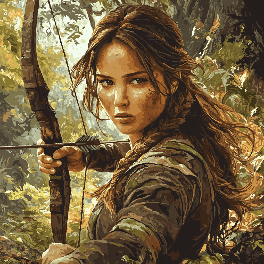 Jennifer Lawrence: The Effervescent Star Of Katniss Paint By Numbers Art
