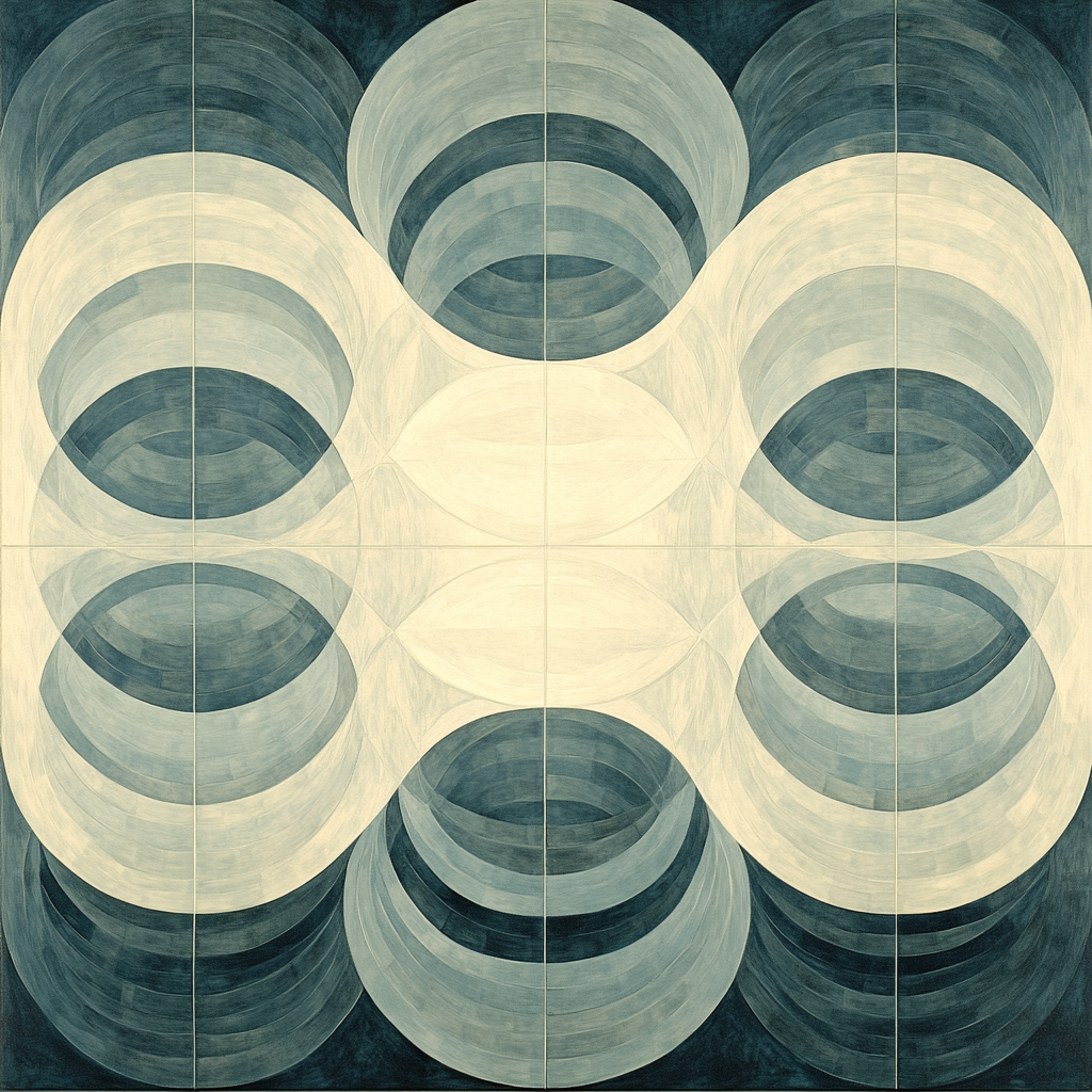 M.C. Escher Inspired Cosmic Symmetry Field paint by number