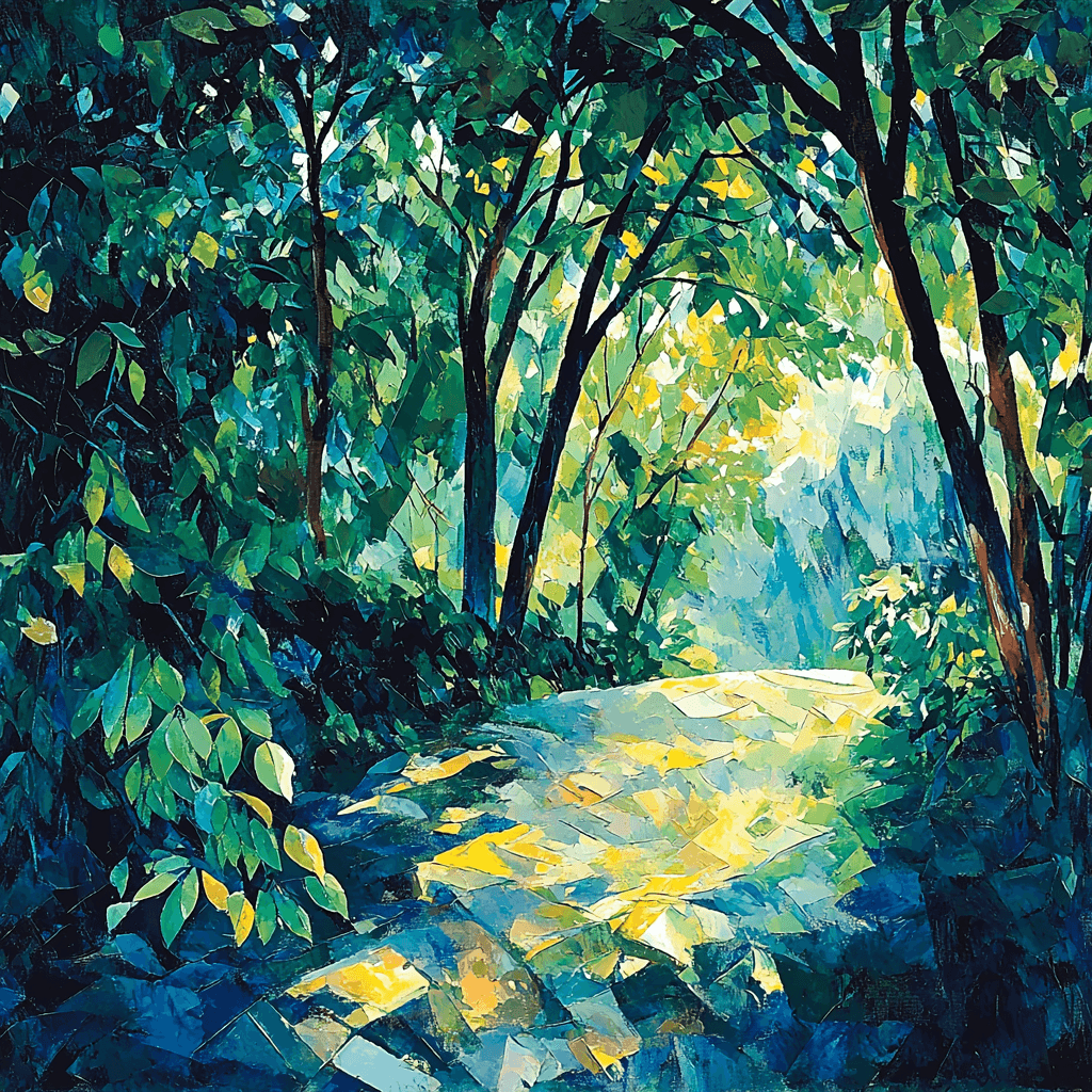 Paul Cézanne Inspired Cézanne's Enchanted Arboretum Paint By Color