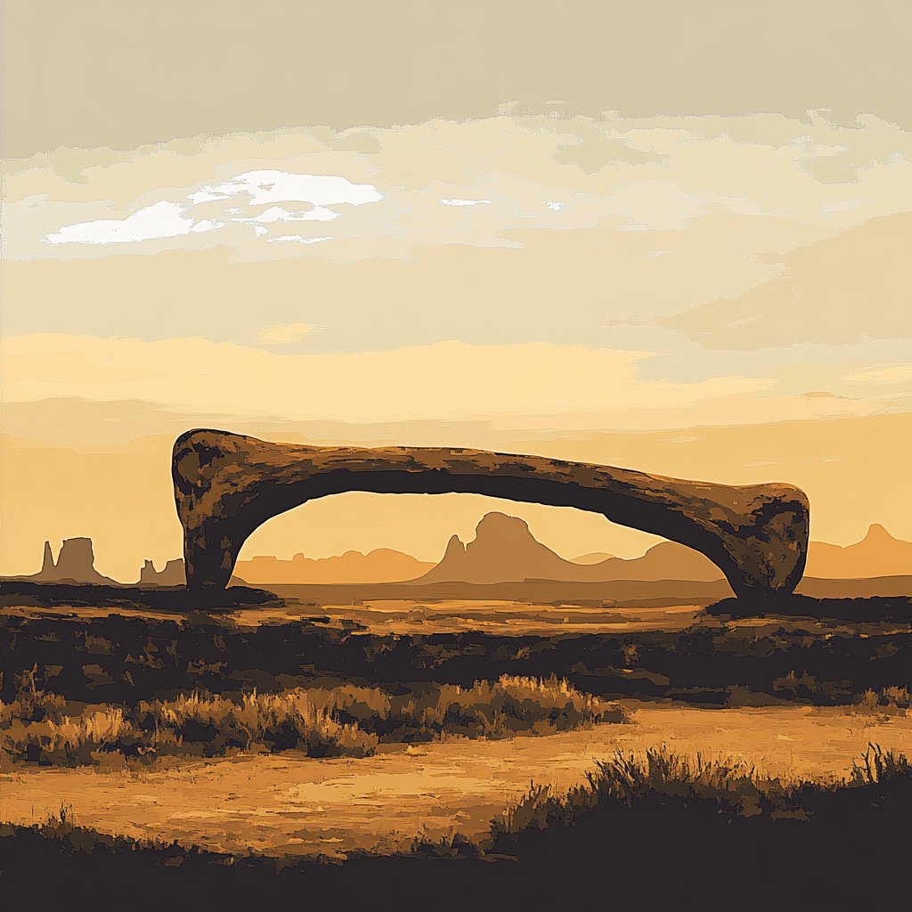 Georgia OKeeffe Inspired Desert Bone Silhouette DIY paint by numbers