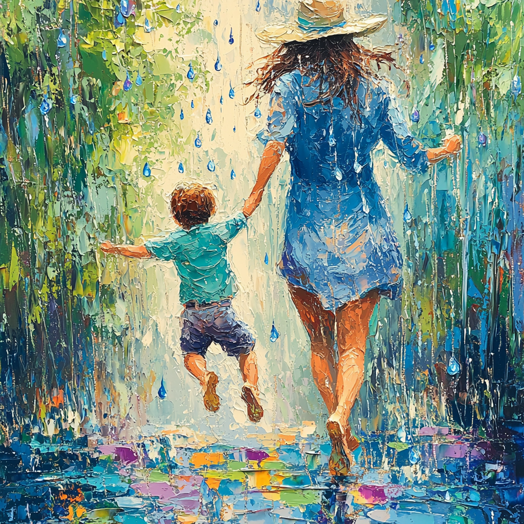 Laughter In The Rain Number Painting