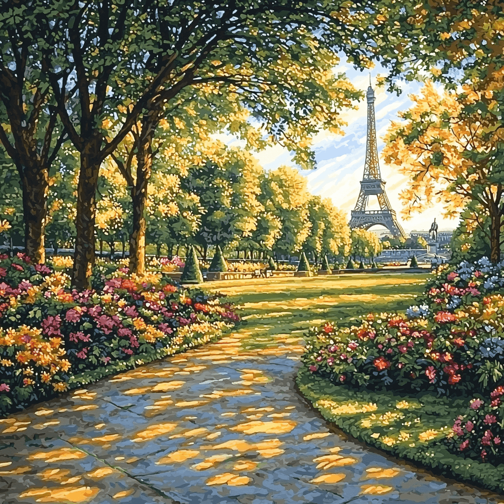 Tuileries Garden Paint By Numbers