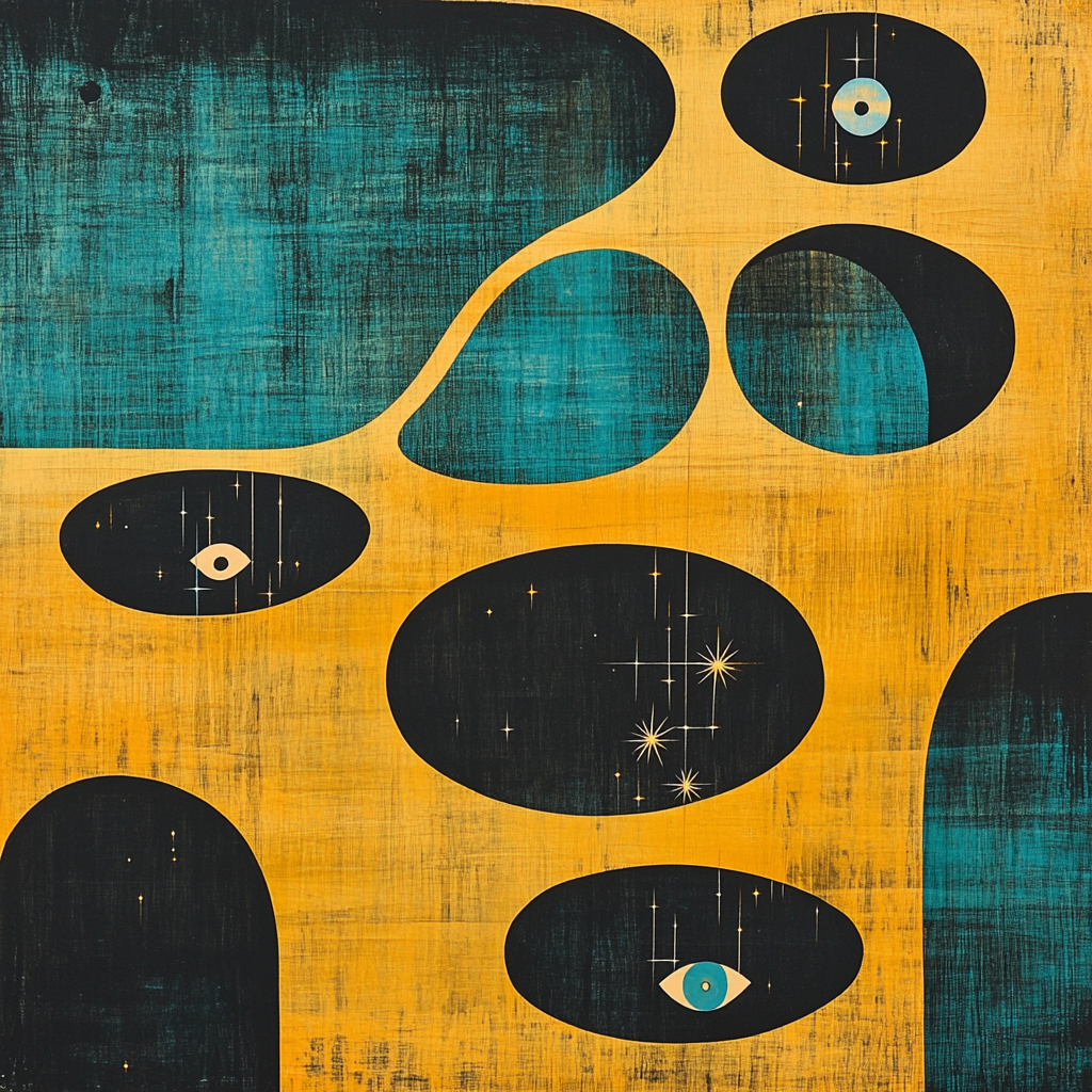 Joan Miró Inspired Subterranean Reverie Numbered painting kits