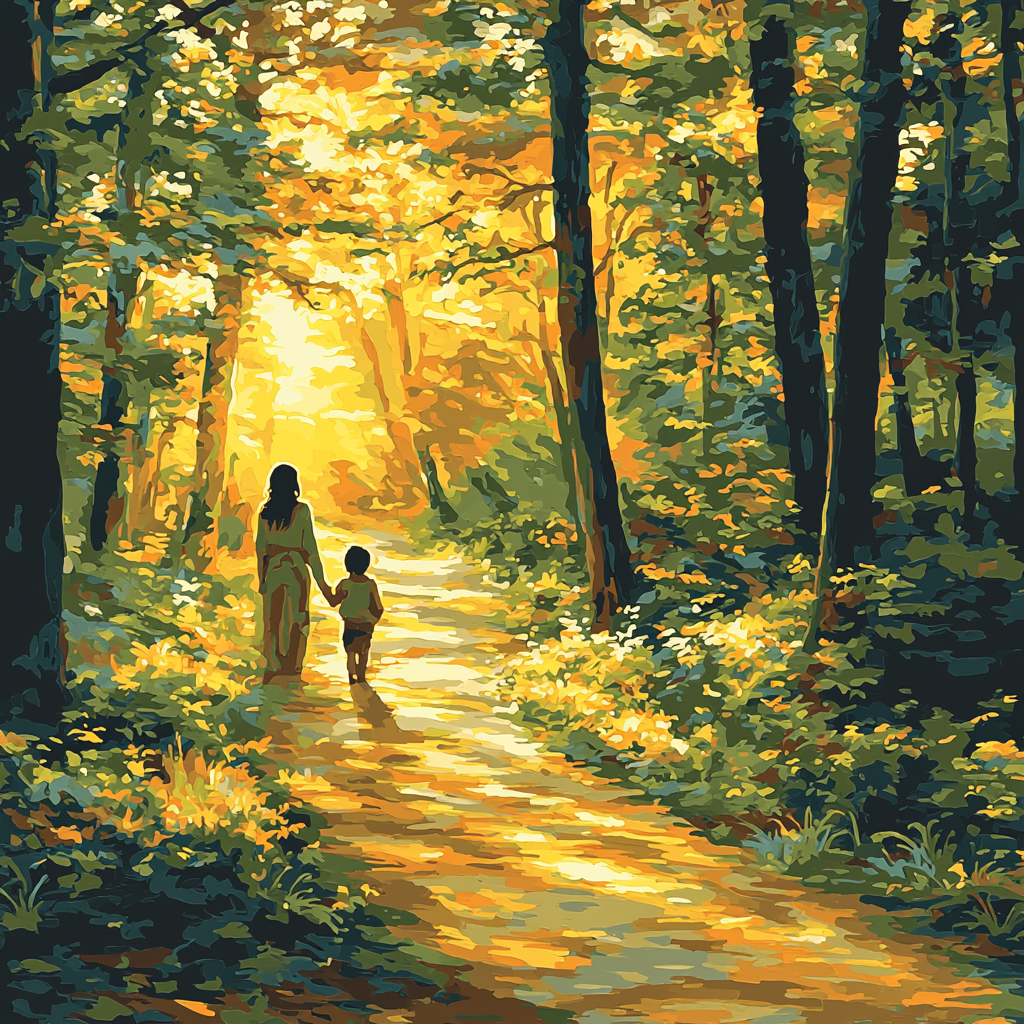 Sunlit Silhouettes Painting Number Kit