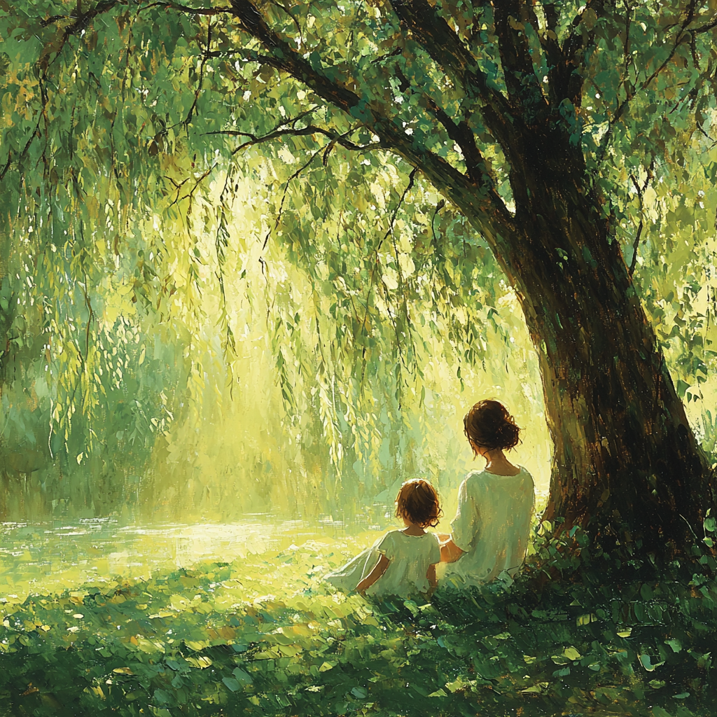 Beneath The Willow Tree Painting Number Kit