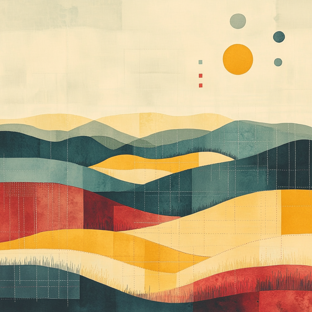 Paul Klee Inspired Clockless Meadow paint by color