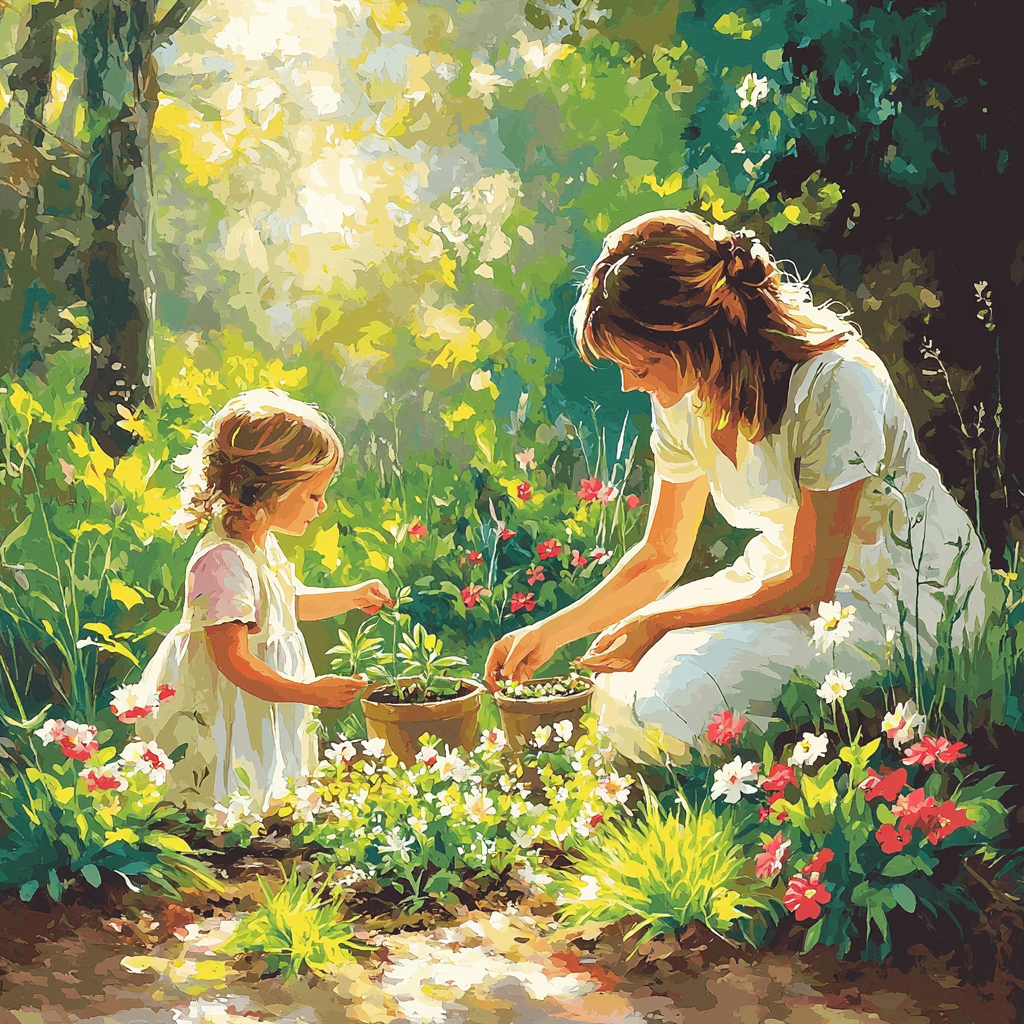 Garden Of Mother's Dreams Paint By Numbers Art