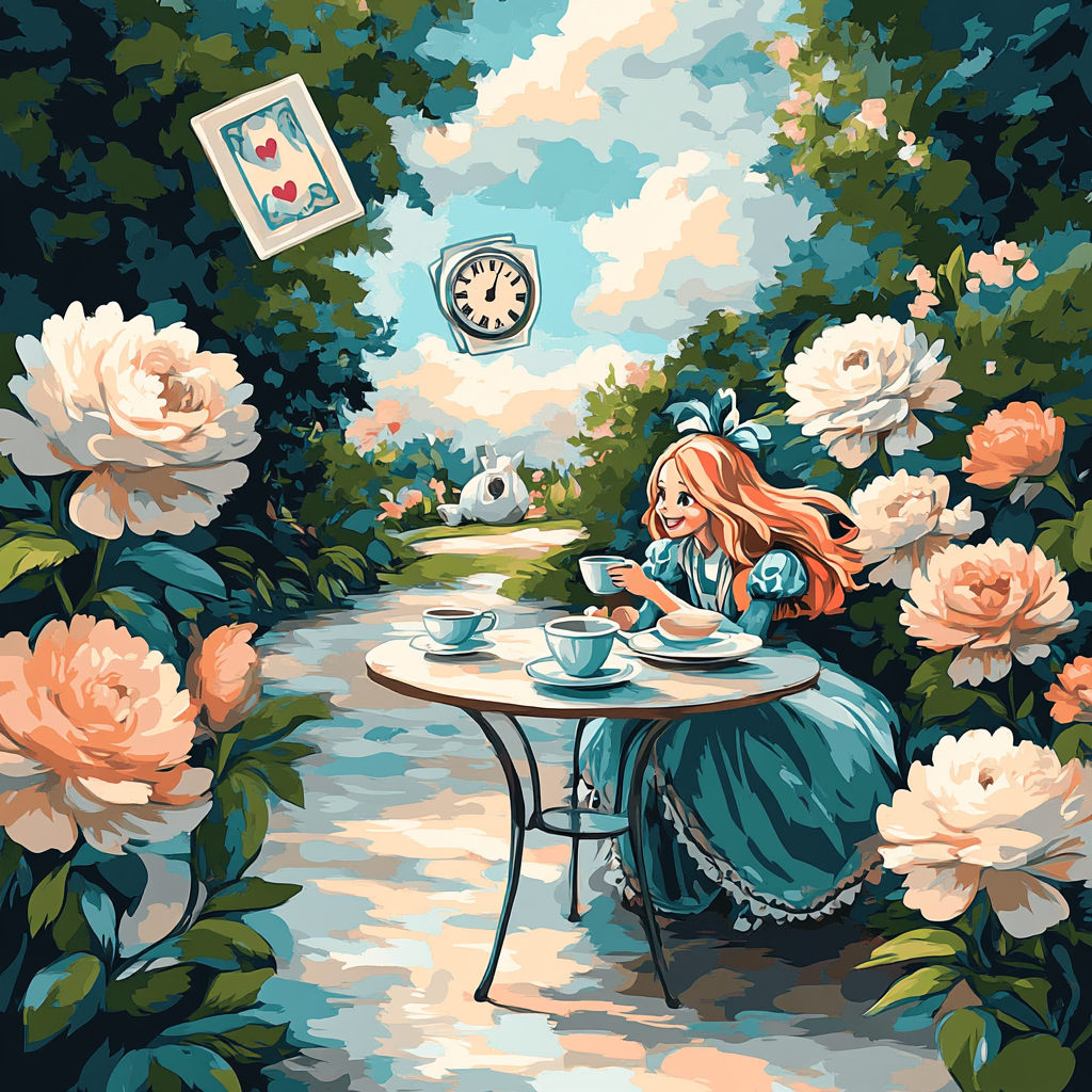 Alice Tea Garden paint by numbers