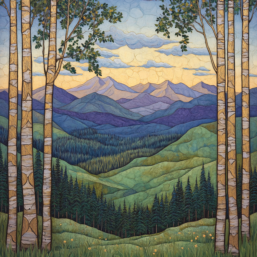 J. E. H. MacDonald Inspired Mountain Vale In Late Light painting number kit