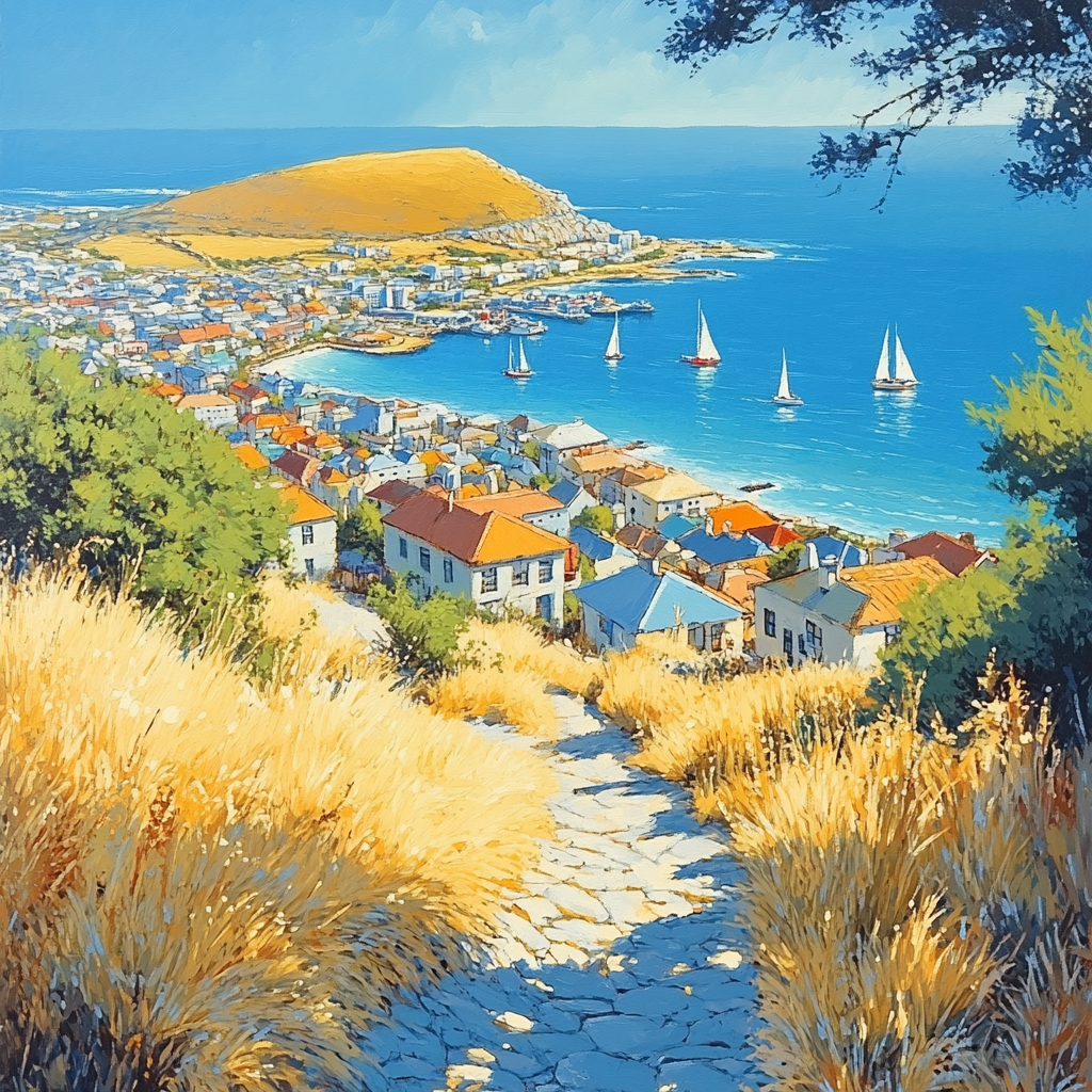 Table Mountain Aerial View Cape Town South Africa painting number kit