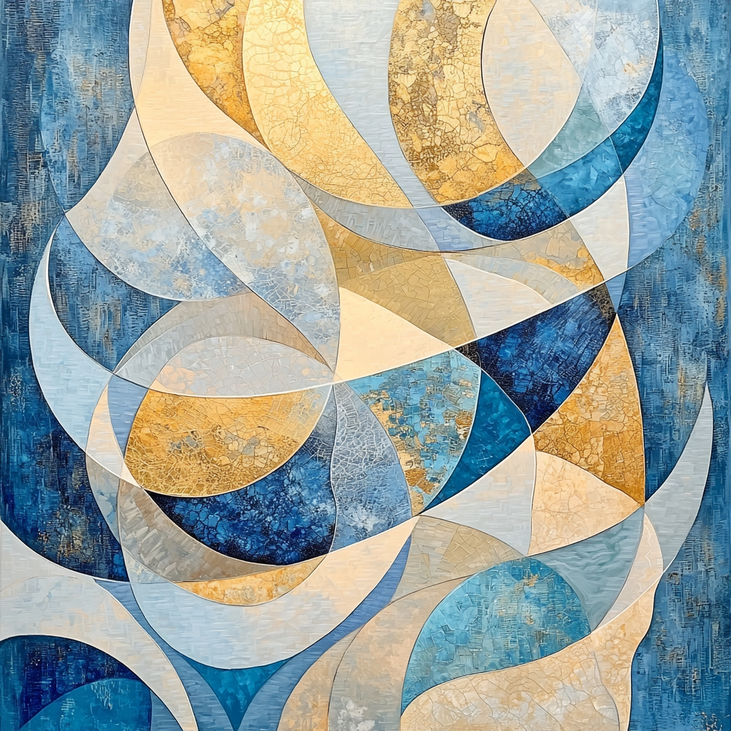 Gustav Klimt Inspired Serene Flow Number Painting