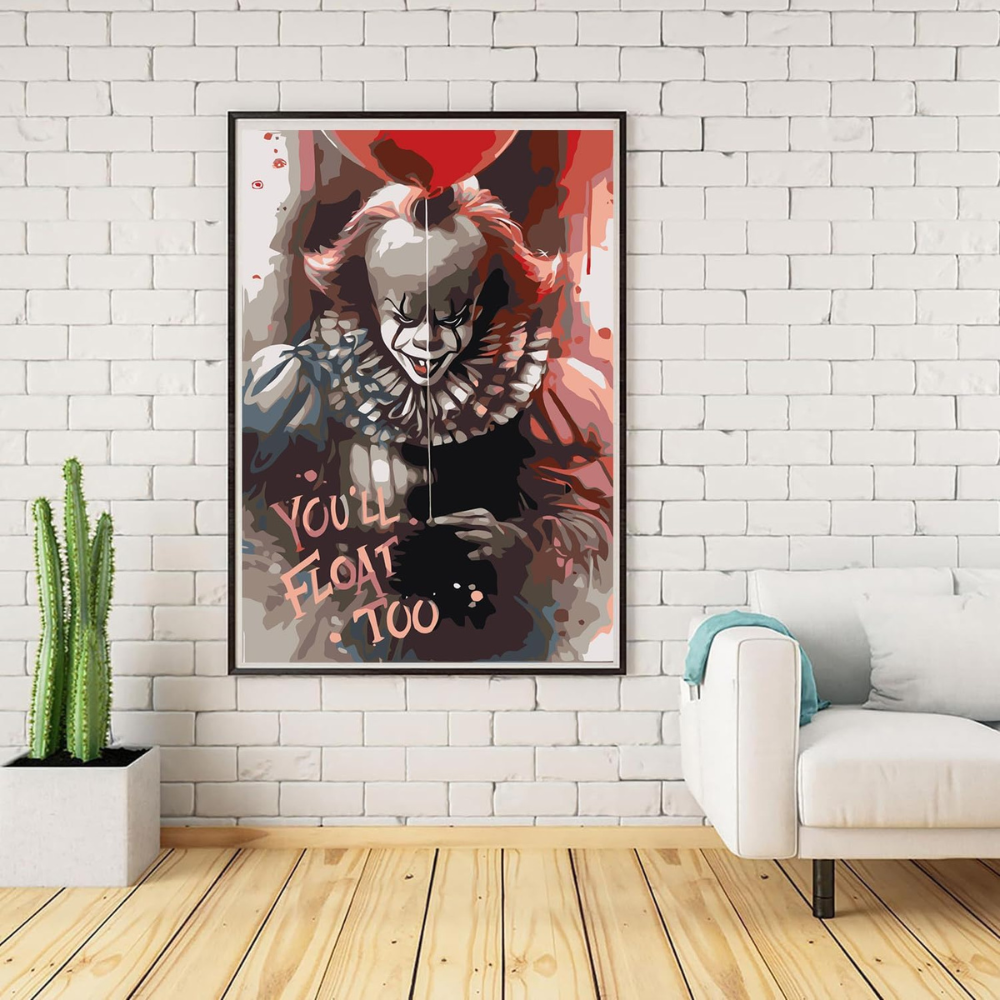 4 Pack Halloween Paint By Numbers Kit For Adults