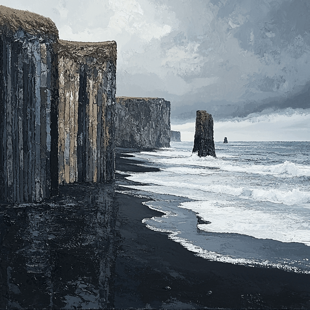 Vik Black Sand Beach, Iceland Numbered Painting Kits