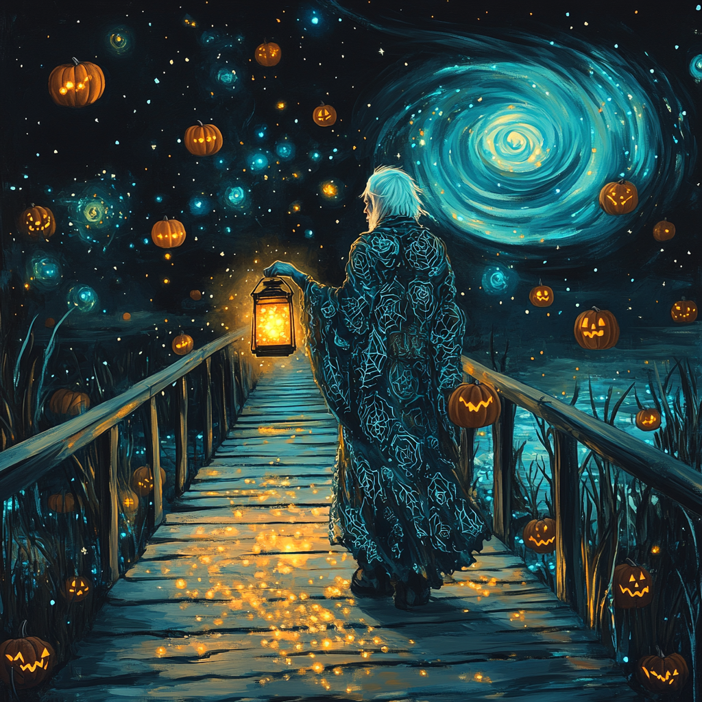 Halloween Nebula Lantern Keeper paint by color