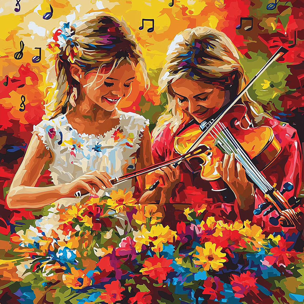 Moms And Daughters In Harmony Paint By Numbers Kits