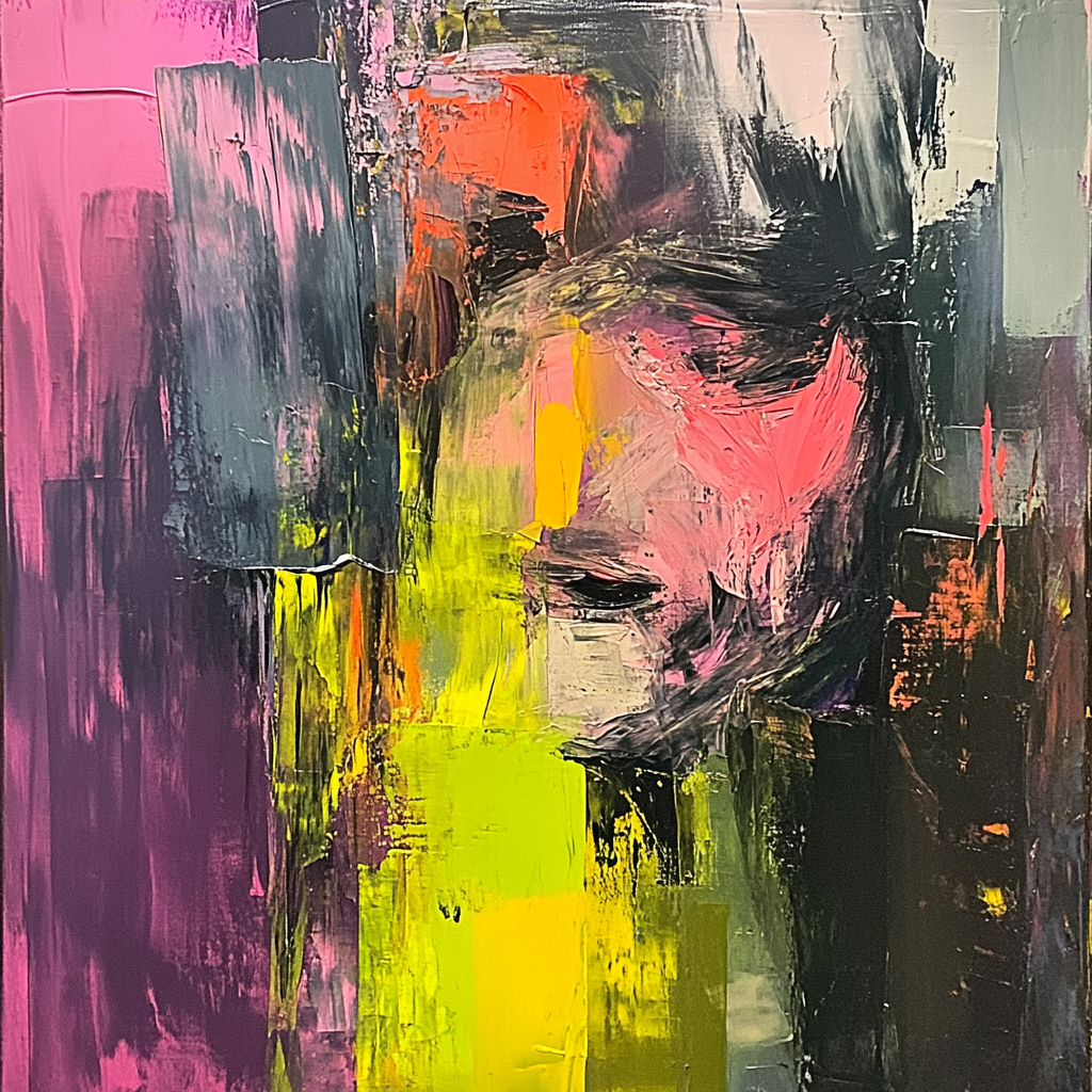 Bacon Inspired Interior Angst paint by number