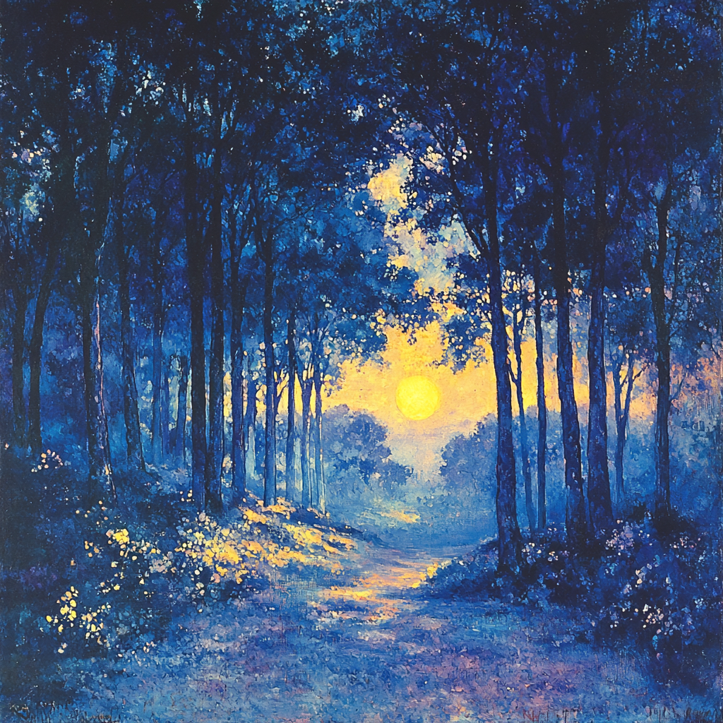 Redon Inspired Mystic Forest Twilight DIY Paint By Numbers