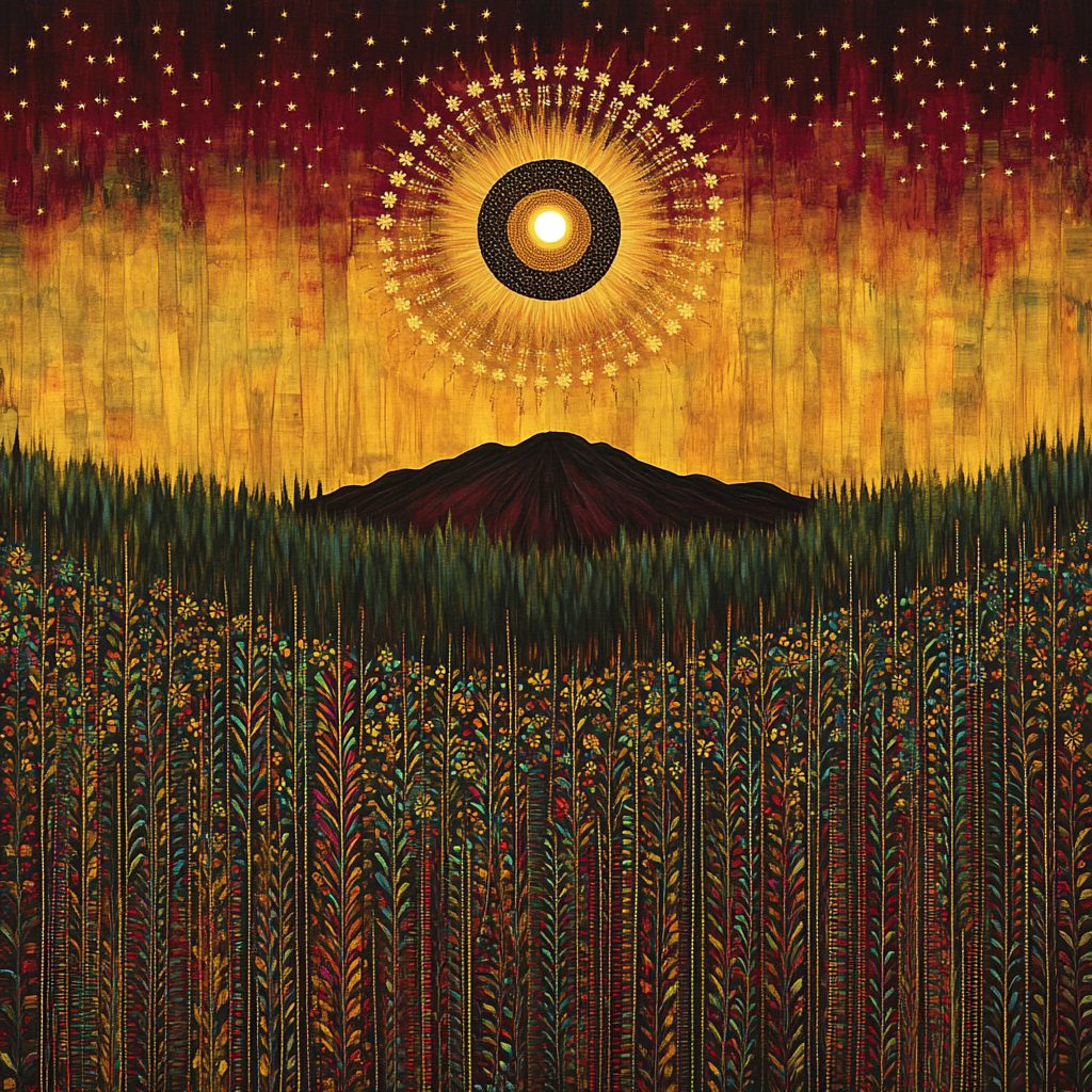 Frida Kahlo Inspired Sun Wound Healing Eclipse painting number kit