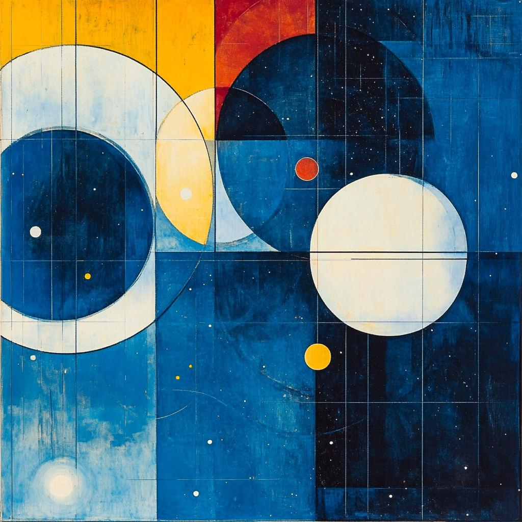 Wassily Kandinsky Inspired Cosmic Geometry Number painting