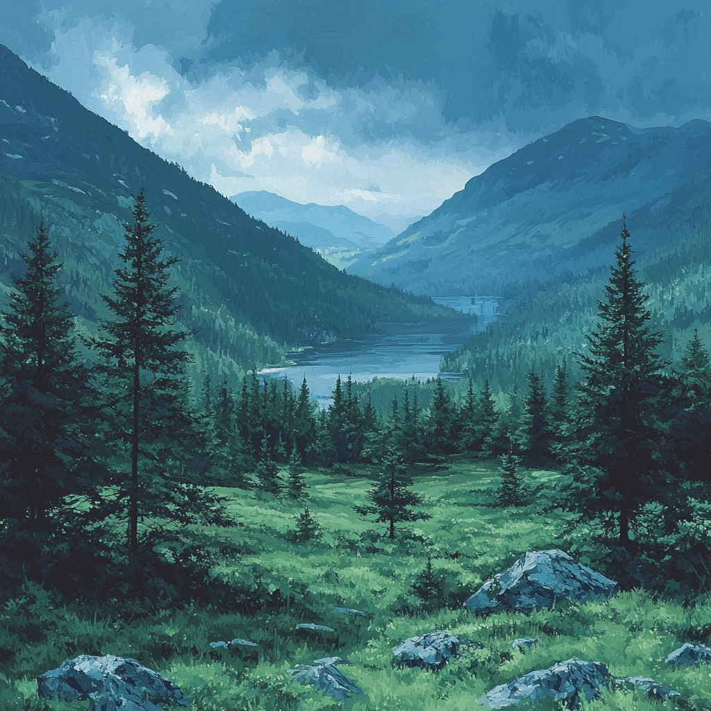 Thomas Cole Inspired Wilderness Echo Numbered Painting Kits