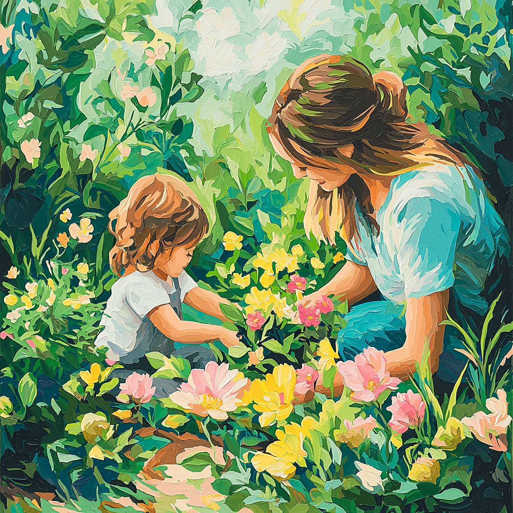 The Garden Of Motherhood Paint By Numbers Art