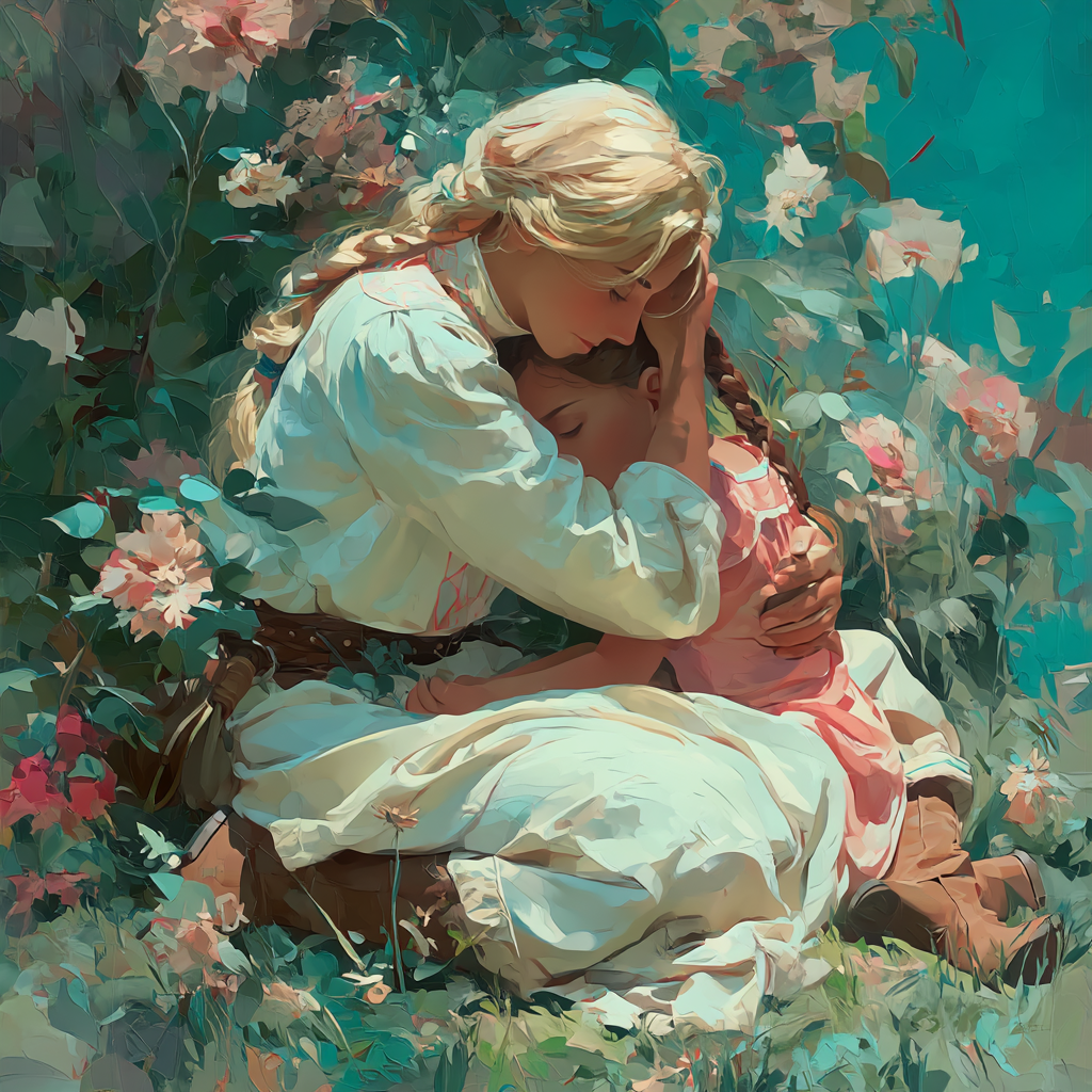 Embrace Of A Mother Painting By Numbers Kit