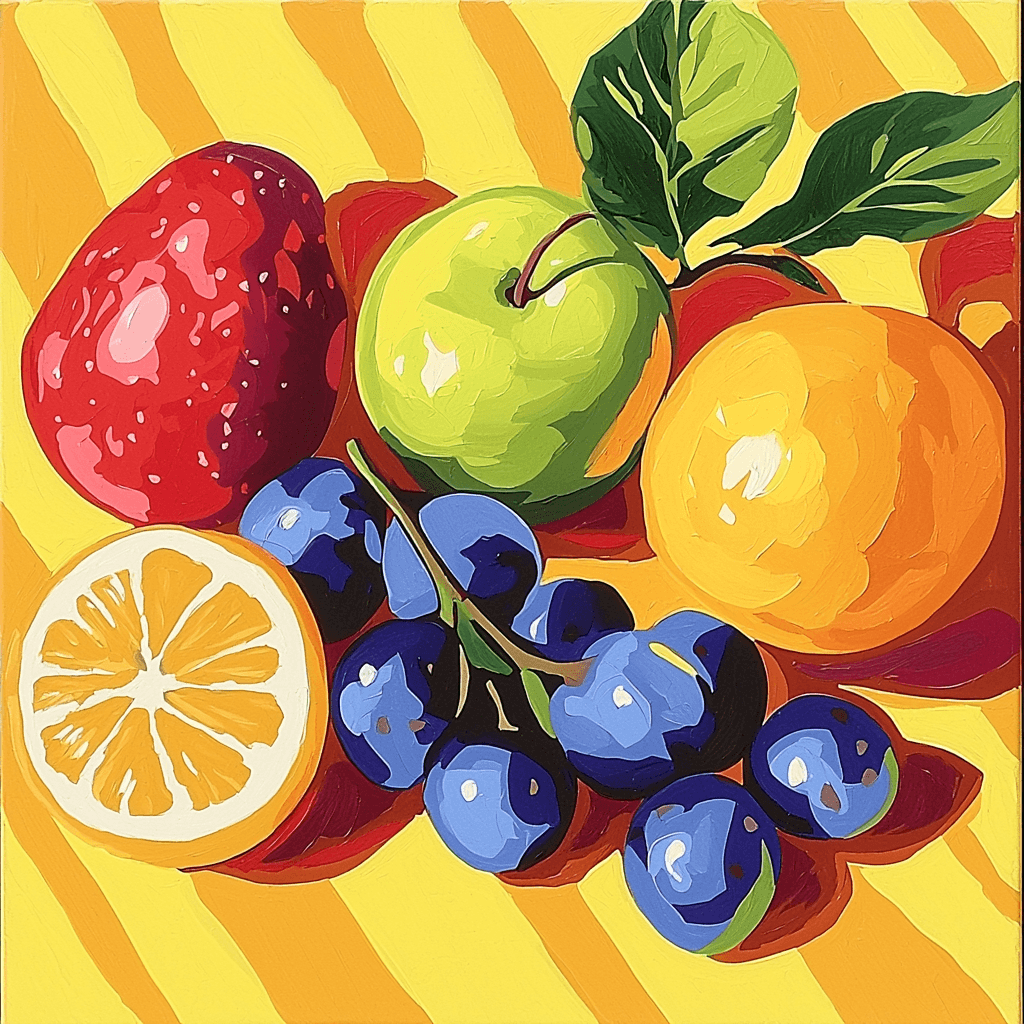 Andy Warhol Inspired Warhol's Pop Fruit Explosion Numbered Painting Kits