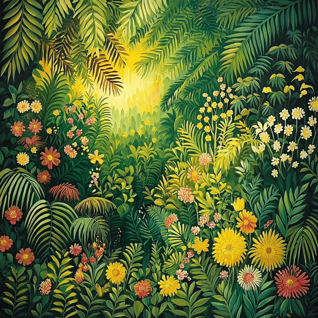 Rousseau Inspired Majestic Jungle Number Painting