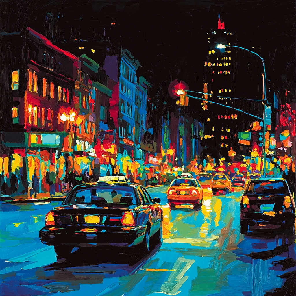 Hopper Inspired Dynamic Urban Lights DIY Paint By Numbers