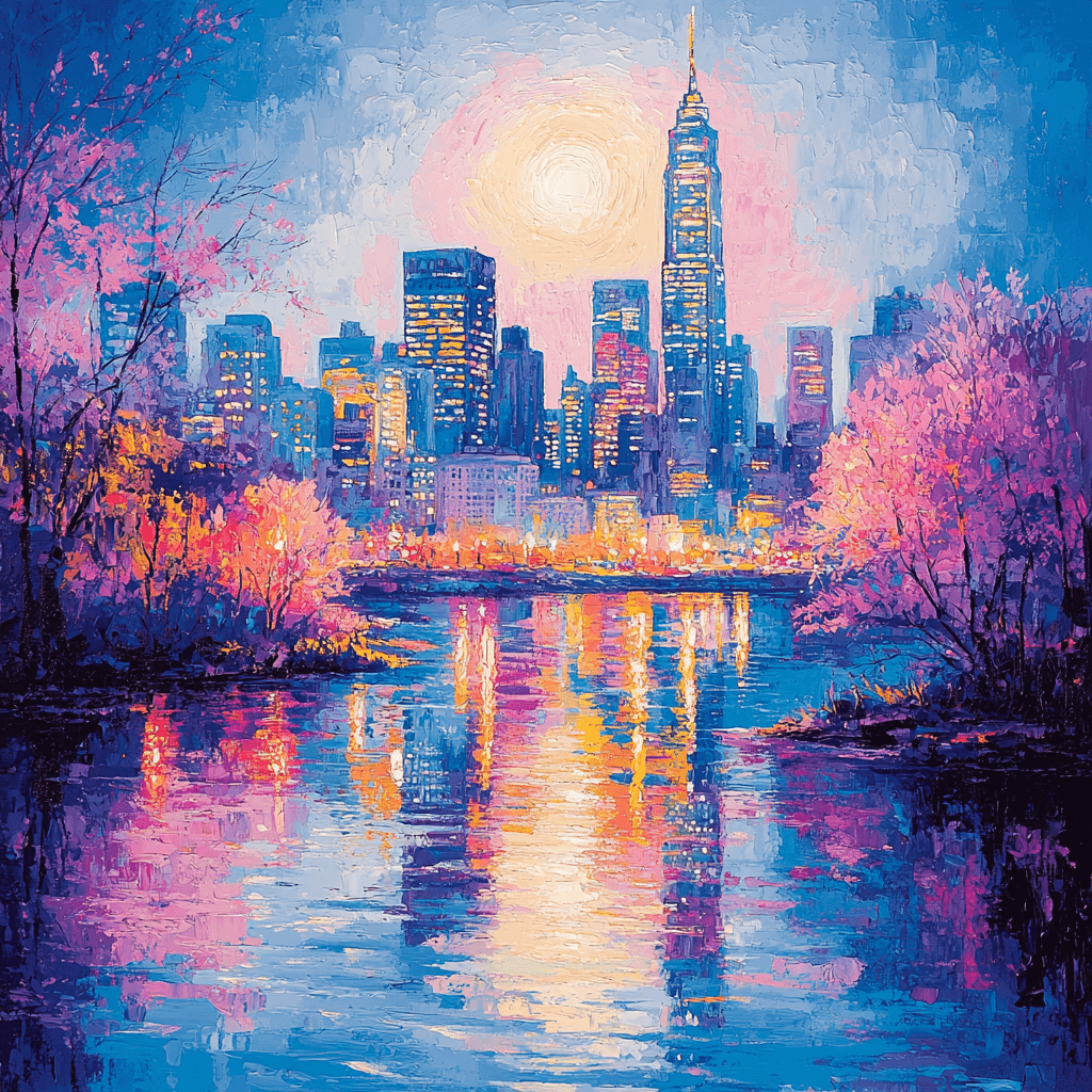 Claude Monet Inspired City Skylines Through Monet's Eyes Paint By Color