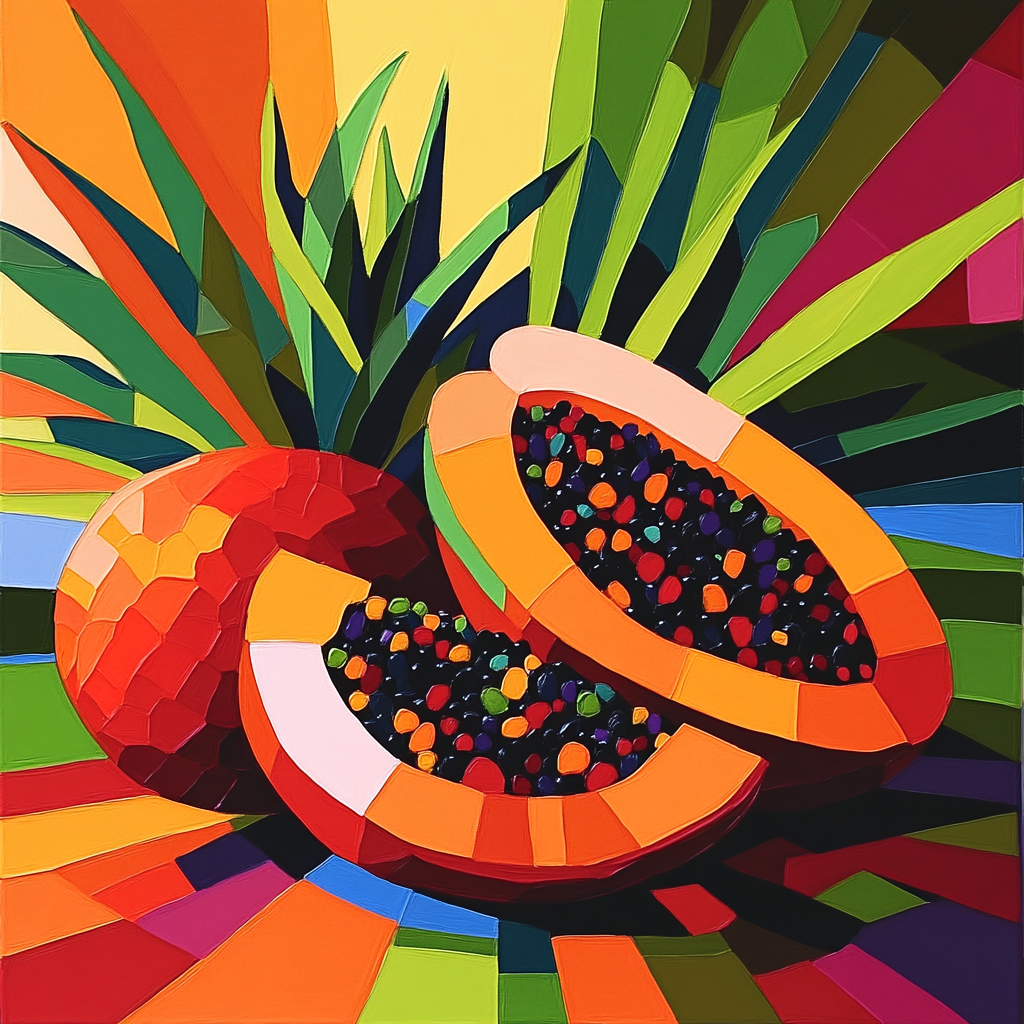 Paul Gauguin Inspired Tropical Fruit Still Life paint by number