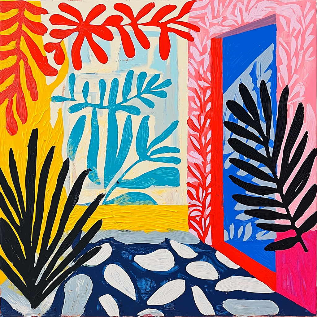 Henri Matisse Inspired Whimsical Daydream Number Painting