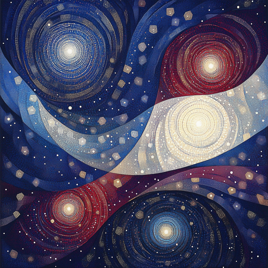 Georges Seurat Inspired Stellar Geometry DIY paint by numbers