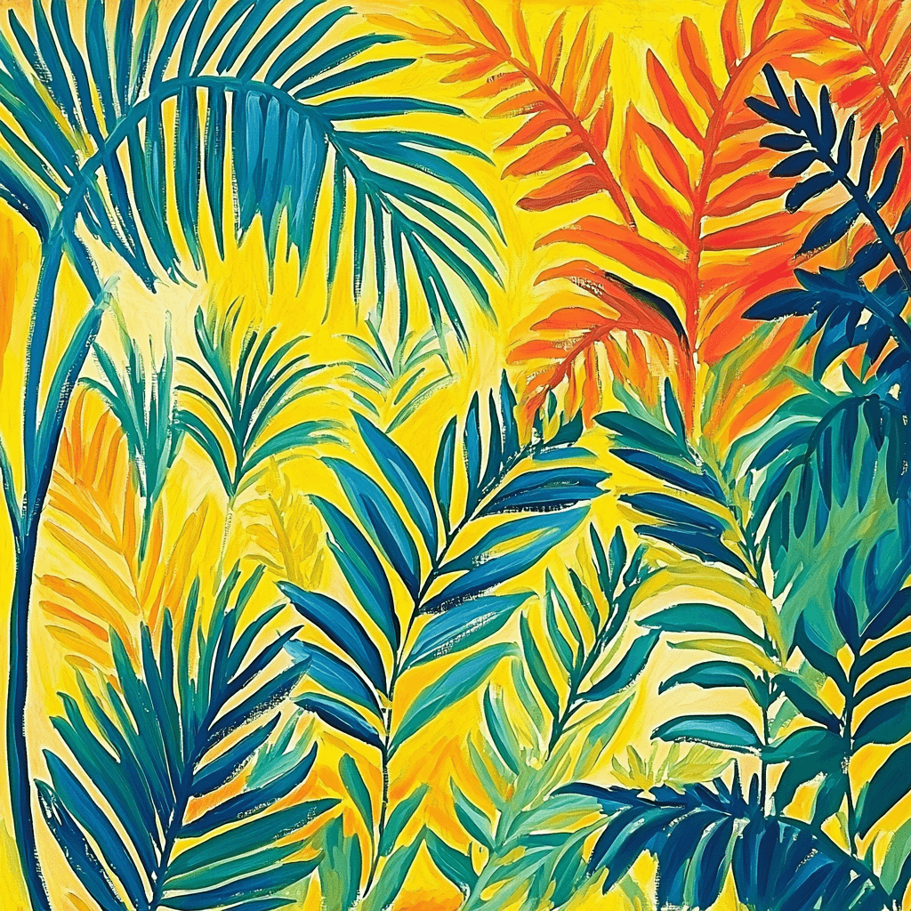 Henri Matisse Inspired Matisse's Tropical Escape Paint By Numbers