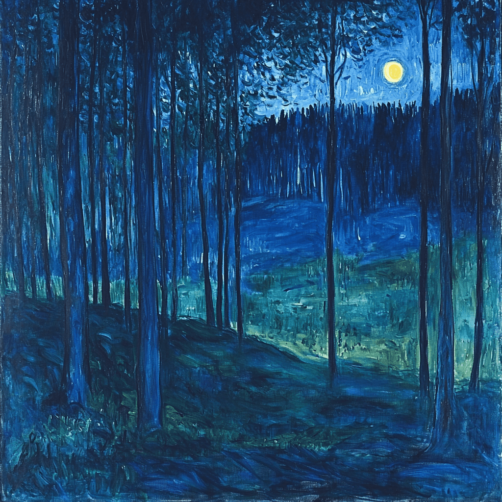 Edvard Munch Inspired Munch's Twilight Forest Paint By Numbers
