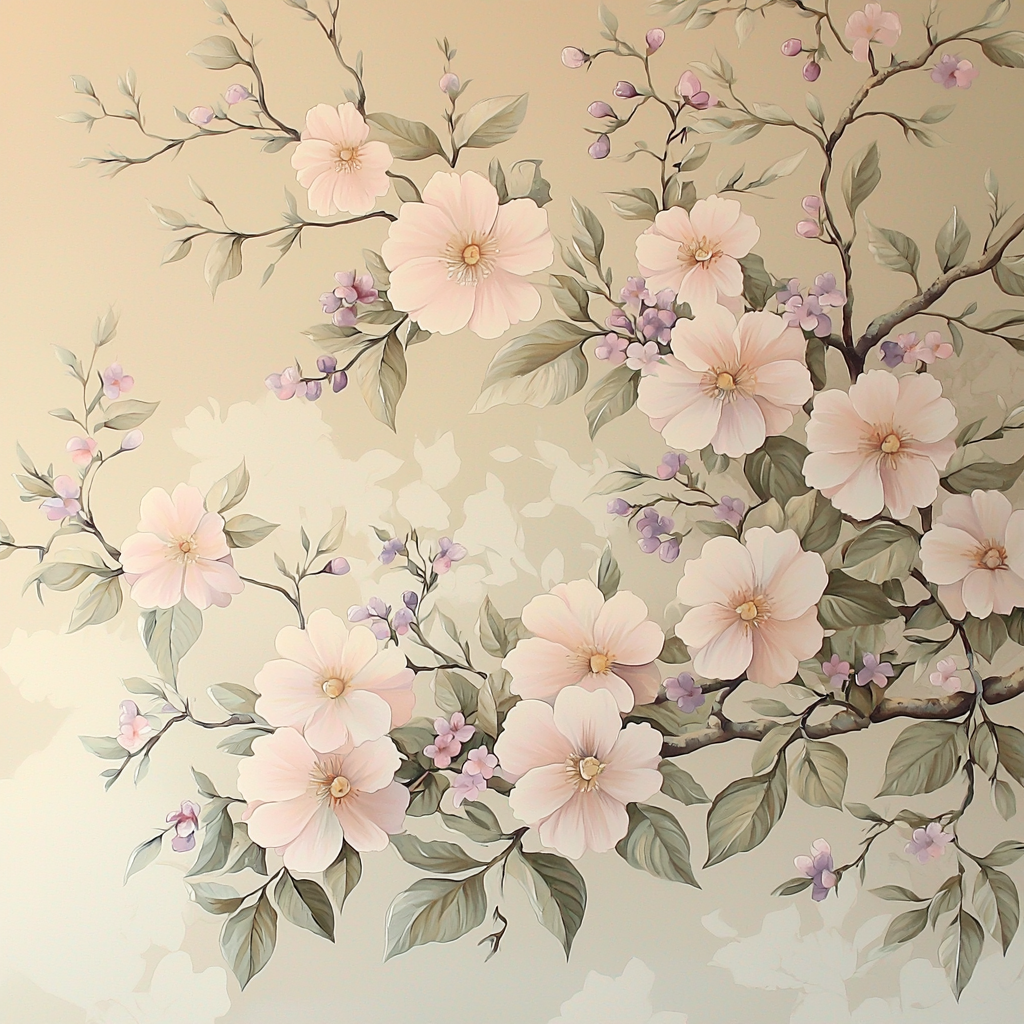 Leonardo Da Vinci Inspired Gossamer Veil Of Spring Blossoms Paint By Numbers Kits