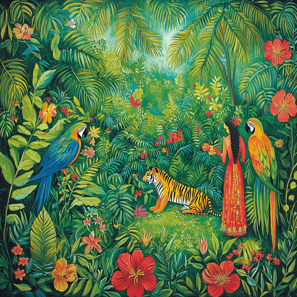 Henri Rousseau Inspired Exotic Dreams Painting Number Kit