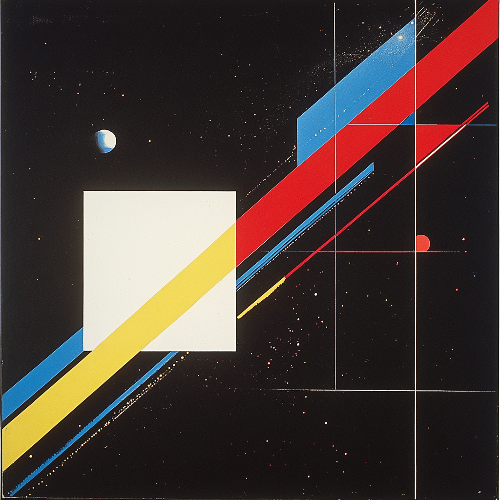 Kazimir Malevich Inspired Orbiting Quadrants Numbered painting kits