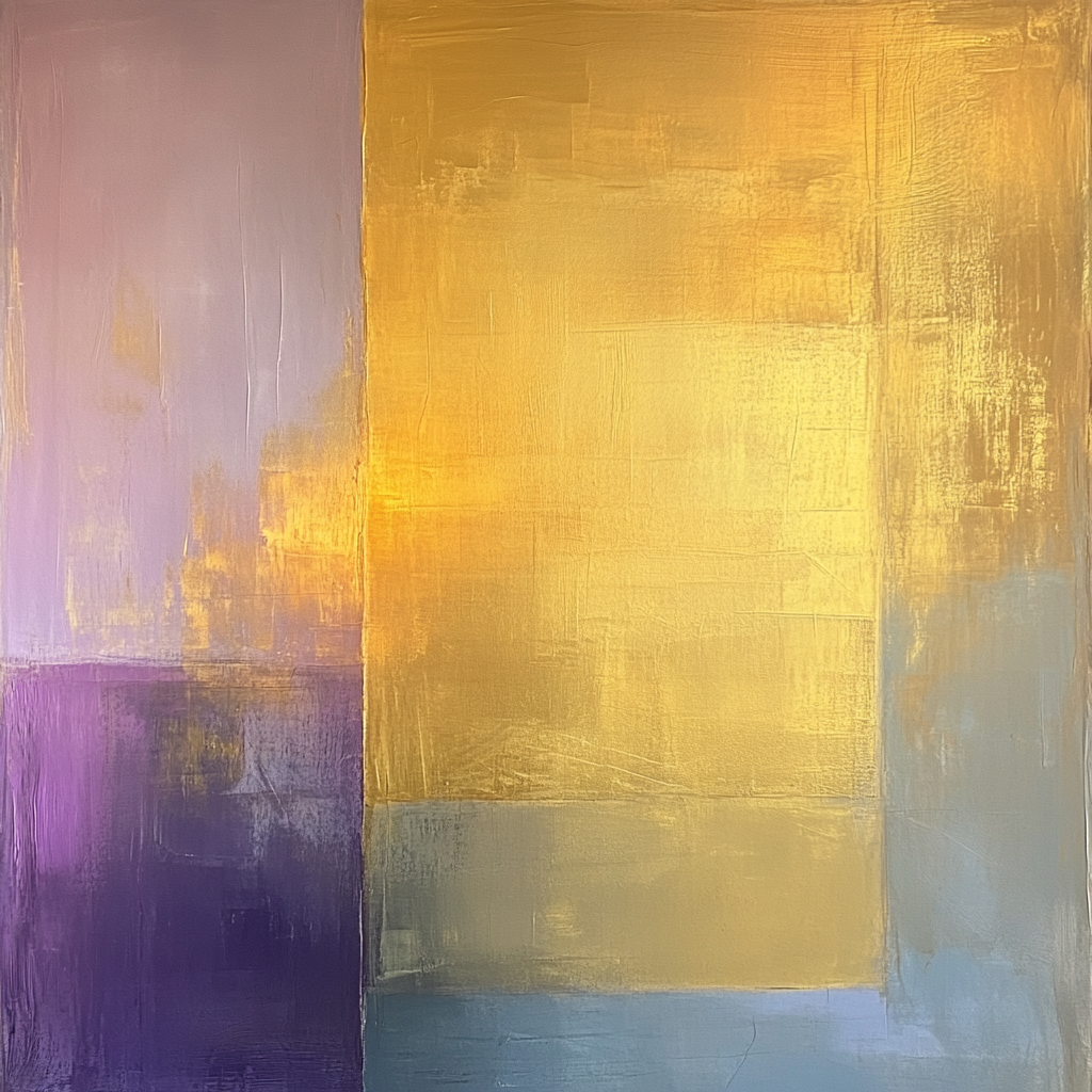 Mark Rothko Inspired Golden Dusk Reverie paint by color